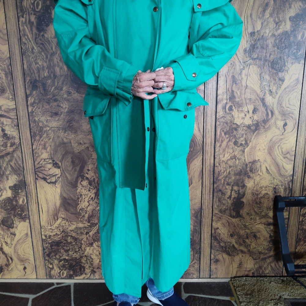 Long trench style riding jacket